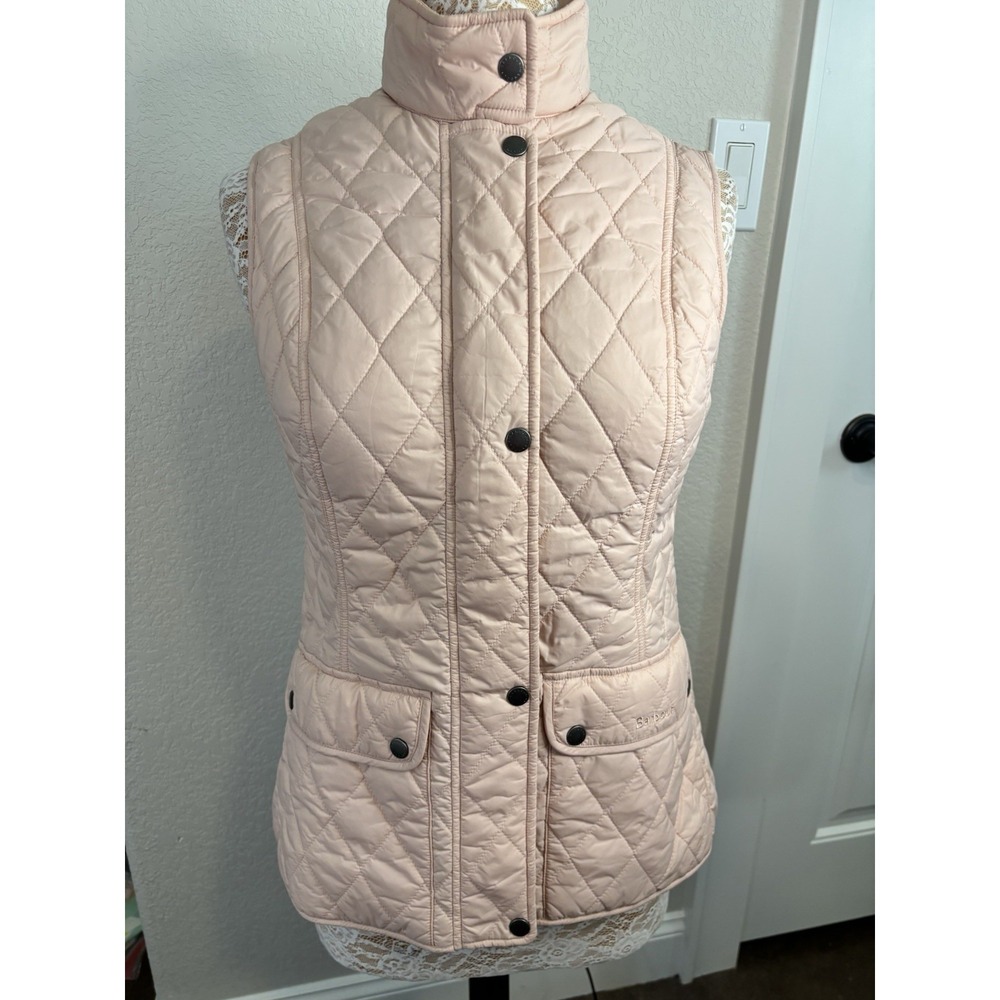 Barbour Womens Vest 6 UK 10 Otterburn Gilet  Quilted Rose Dust Primrose Pink